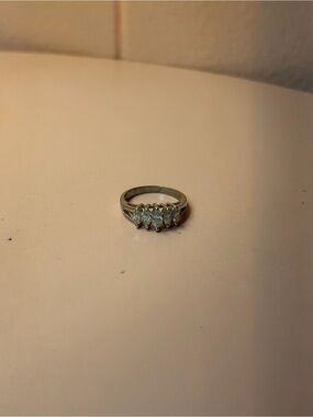 Sterling Silver Marquise-Cut Multi-Stone Ring in Silver